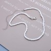 Jugielu Boho Tiny Seed Bead Necklace Choker White Beaded Necklace