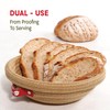 KneadAce Cotton Rope Banneton Bread Proofing Basket Set, Oval &