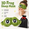 3D Frog Sleep Mask, Funny Frog Eye Mask for Sleeping,