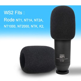YOUSHARES NT1-A Microphone Pop Filter - Microphone Windscreen Foam Cover for Rode NT1-A, NT2-A, NTK, K2 Rode Podcaster (Like Rode WS2)