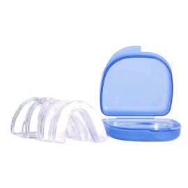 SGERUFZ 4 Stück Aufbissschiene für nächtliche Zähneknirschen, Stoppt Bruxismus, Verbessert den Schlaf, Gegen Schnarchen und Zähneknirschen, Erwachsene, EVA Material (Transparent)