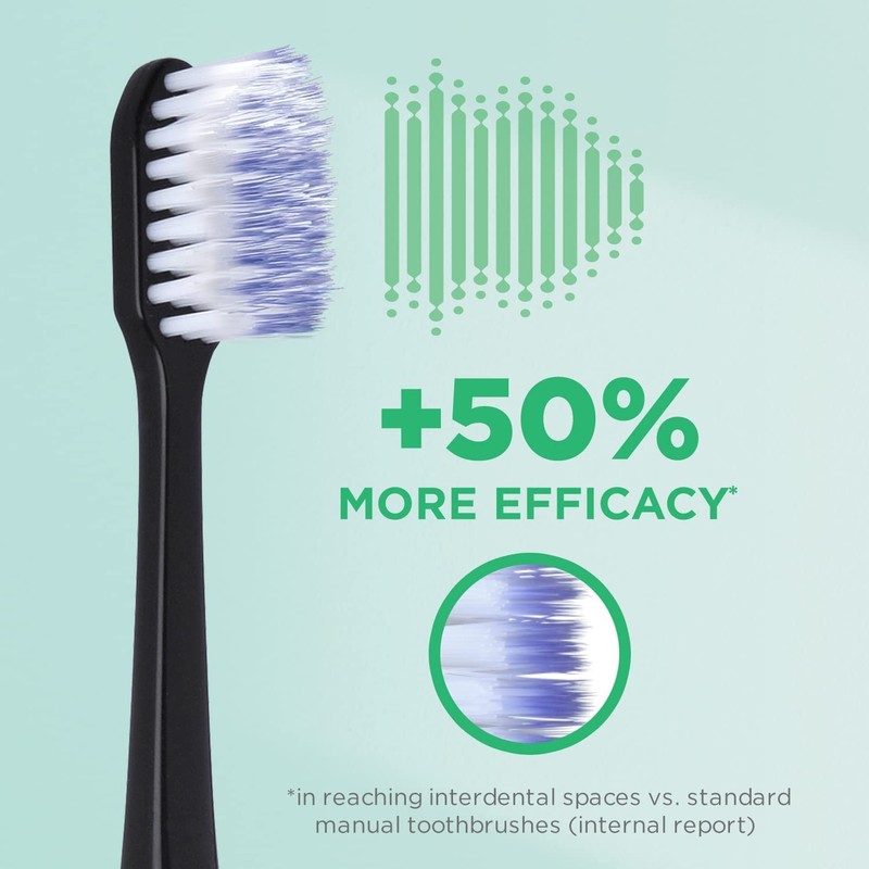 GUM Sonic Daily 4110 Soft Brush Heads - Black