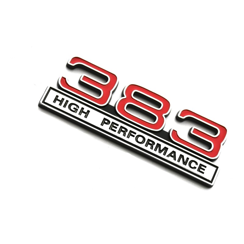 2pcs 383 6.2L High Performance Engine Emblems Badge 3D Decals