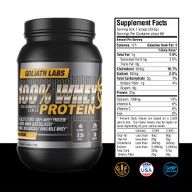 Goliath Labs ⧫ 100% Whey Protein Powder 5 lb (Chocolate)