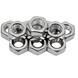 20 tuercas hexagonales de paso M6 x 0,75 mm de acero inoxidable, tuercas hexagonales métricas de rosca fina