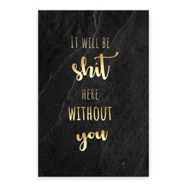 1 Funny Folding Card Farewell Card 18 x 12 cm with 1 White Envelope, Funny Text, Retirement Retirement Greeting Card, Farewell, Retirement Card, Announcement