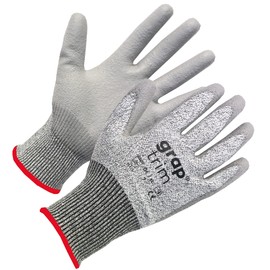 grap trim inapa Cut Protection Breathable Work Gloves (12 Pairs), Grey, Size 7 (S)