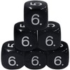 20Pcs Black Polyhedral Dice Set, 6-Sided Number Dice, 16mm, Round