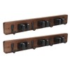 2pcs Mop Broom Holder 3 Positions 4 Hooks Wall Mount