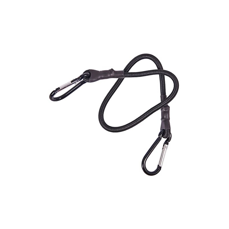 Amtech 24" Bungee Cord with Dual Carabiner Clips, 8mm Heavy-Duty