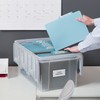 STAPLES Hanging File Folder Box, Storage Bin Organizer, Wing Lid,