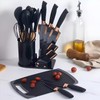 DANFFI - Kitchen Utensils Set - Silicone Cooking Utensils, Non-Toxic