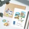 Navy Peony Coastal Italy Travel Stickers (29pcs) - Water Colour,