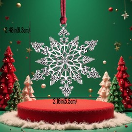 Christmas Ornaments 2025,Snowflakes Xmas Keepsake Pendant, Christmas Tree Ornament Handcrafted Metal DIY Hanging Craft Collectibles for Xmas Trees Home Party Party Gifts (Snowflakes)