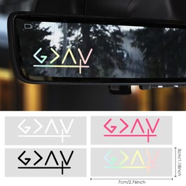 4 PCS Car Stickers and Decals–God is Greater Than The Highs and Lows-Jesus Stickers,Rear View Mirror Sticker,Car Mirror Decal(Trust in God-GAV)
