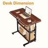 HDOFM Small Standing Desk Adustable Height,31.5 Inch Portable Rolling Desk