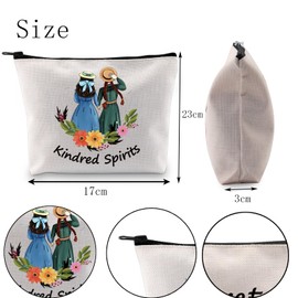 POFULL Kindred Spirits Cosmetic Bag Anne Green Gift Book Lover Gift Friendship Makeup Bag (Kindred Spirits)