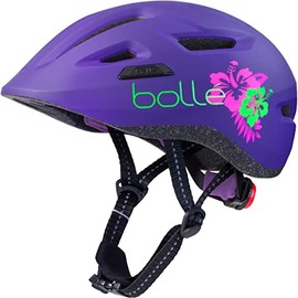 bollé - STANCE JUNIOR Purple Flower Matte XS 47-51cm, Cycling Helmet, Extra Small, Unisex Kids