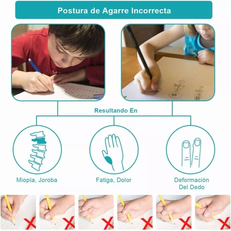 Baixi 16 Kit Agarres Para Lápices Niños Corrector De Escritura