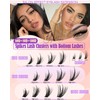 Spiky Lash Clusters 60D 80D 100D Volume Eyelash Cluster Spikes