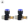 2pcs Tube Air Flow Speed Controller Pipe Pneumatic Fitting Regulator