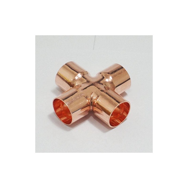 22mm Copper End Feed Equal Copper Cross 4 Way Plumbing