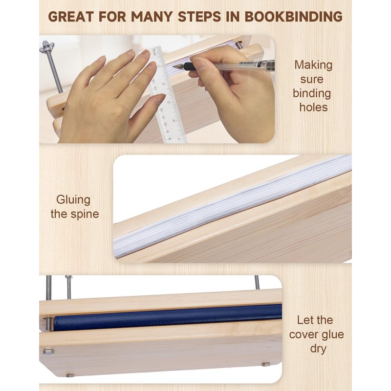 eZAKKA Book Binding Kits, Book Press 11.6 x 7.6 Inch