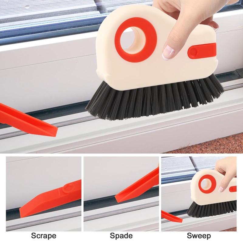 2-in-1 Groove Cleaning Brush, Window Groove Cleaning Brush, Multifunctional Crevice