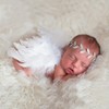 Holibeat Holibeat 0-6M Baby Christmas White Fairy Feather Angel Wings