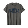 Temple Pennsylvania PA College University Style Blue T-Shirt