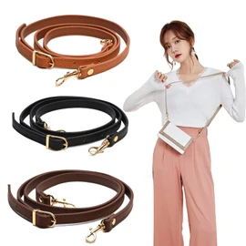 DFsucces Shoulder Strap, 3 Pieces, PU Leather, Handle, Shoulder Strap, Crossbody Strap, Adjustable, Bag Repair, Replacement, Handmade, (3 colors)