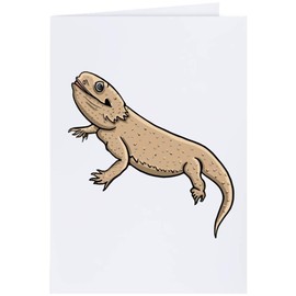 Large (A4) 'Bearded Dragon' Blank Greeting Card (GC00035531)