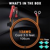 CUZEC Battery Alligator Clips, 12/24V, 12AWG Cable with 30A Fuse,