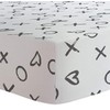 Kushies Crib Sheet Flannel, XO Black & White