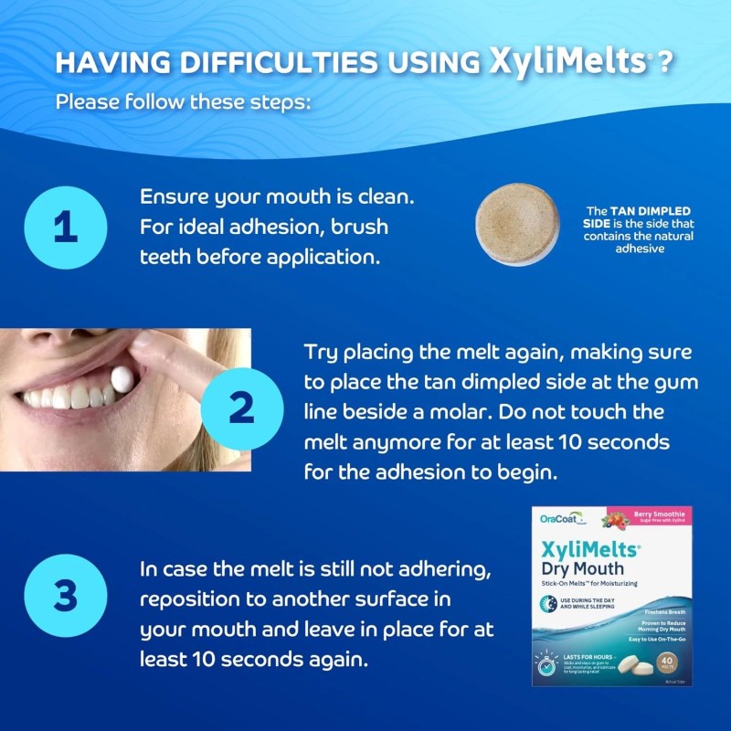 Oracoat XyliMelts for Dry Mouth Night Time or Day -