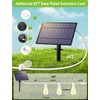 Larkvue 48FT Solar Outdoor String Lights with Remote & Timer,