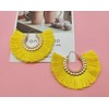 Tassel Hoop Earring Statement Thread Dangle Earrings Stylish Long Fringe