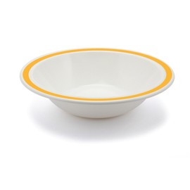 Harfield 17.3cm Polycarbonate Plastic Rimmed New Duo Bowl Yellow (Pack of 4)