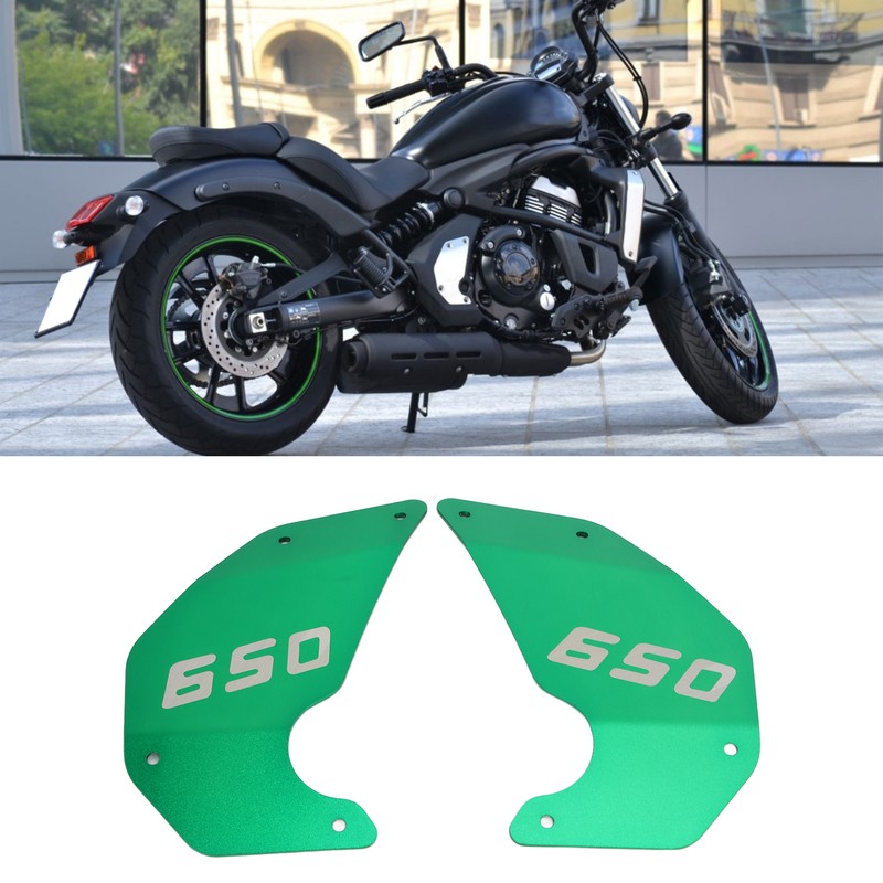 2Pcs Motorcycle Side Cover Frame Panel Plate Replacement for Kawasaki