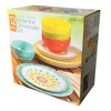 Laurie Gates - 12 Piece Melamine Dinnerware Set (Yellow &