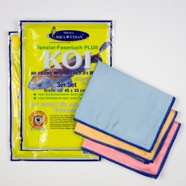 Aqua Clean Koi Cloths (Pack of 6, 45 x 33 cm) - Microfibre Window Cloth, for Cleaning, Drying, Polishing