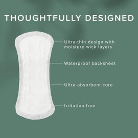 Veeda Natural Cotton Ultra Thin Panty Liners for Women - Breathable Thin Daily Liners are Always Chlorine and Toxin Free - Hypoallergenic & Comfortable Pantyliners - 120 Count