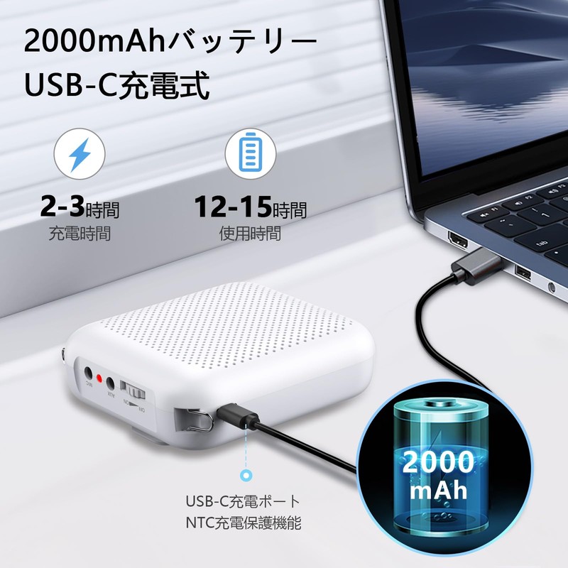 NORWII Speaker Portable Rechargeable Mini Voice Amplifier, Wired Mic Earphone
