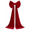 Oversized Velvet Christmas Bow with Long Tails, 15.75 x 70.8