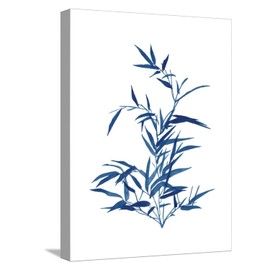 ART.COM Stretched Canvas Print Indigo Botanica II by Naomi McCavitt, 12" x 16"