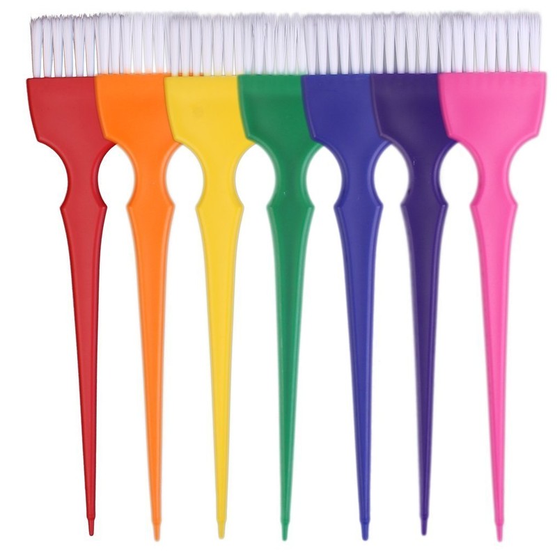 Juego de brochas para teñir el cabello, 7 colores del