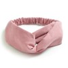 Boho Faux Suede Plain Twist Knot Headband Elastic Wrap Turban