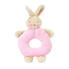 Bunnies By The Bay Ring Rattle Bunny Soft Toy, Pink
