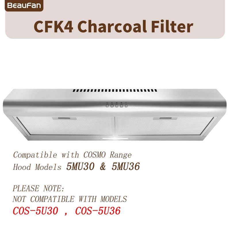 Beaufan 2 Pack CFK4 Carbon Filters Compatible with Cosmo Under