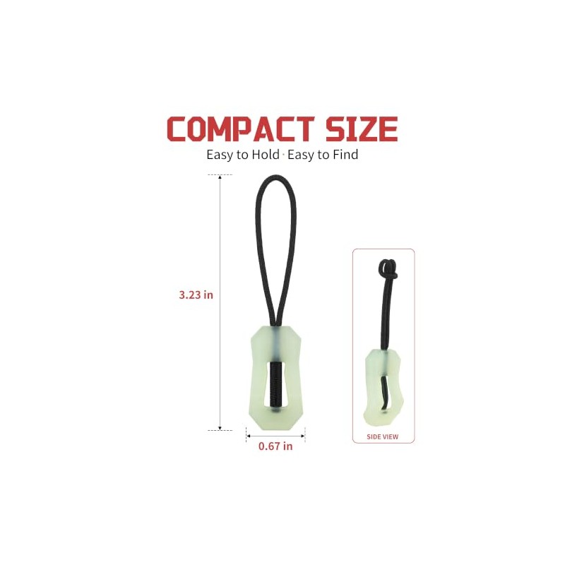 Mecool 20Pcs Glow‑in‑the‑Dark Zipper Pulls Luminous Zipper Puller Head